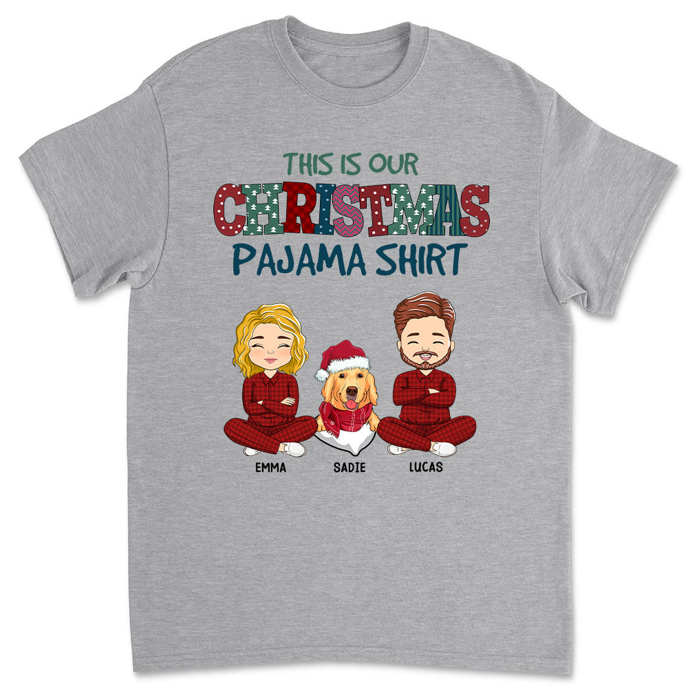 Christmas Pajama Shirt - Personalized Custom Long Sleeve T-shirt main image 1