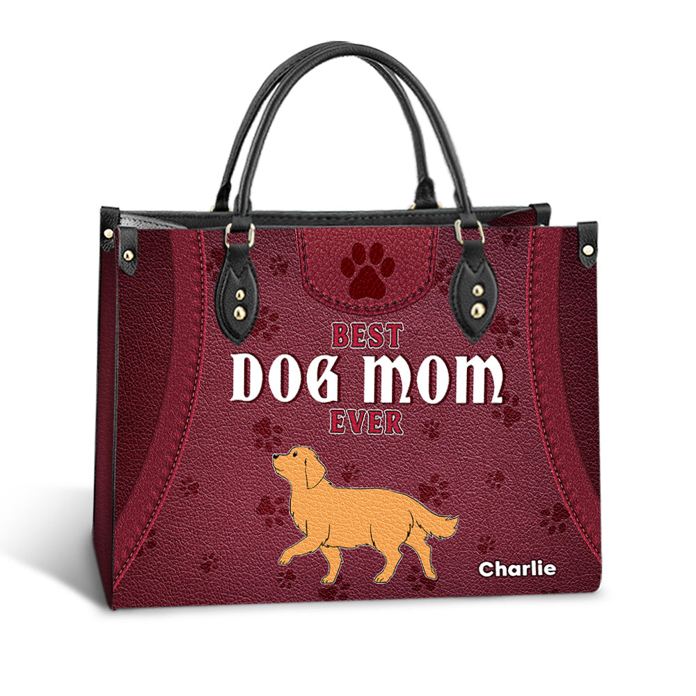 Dog Mom Personalized Leather Bag