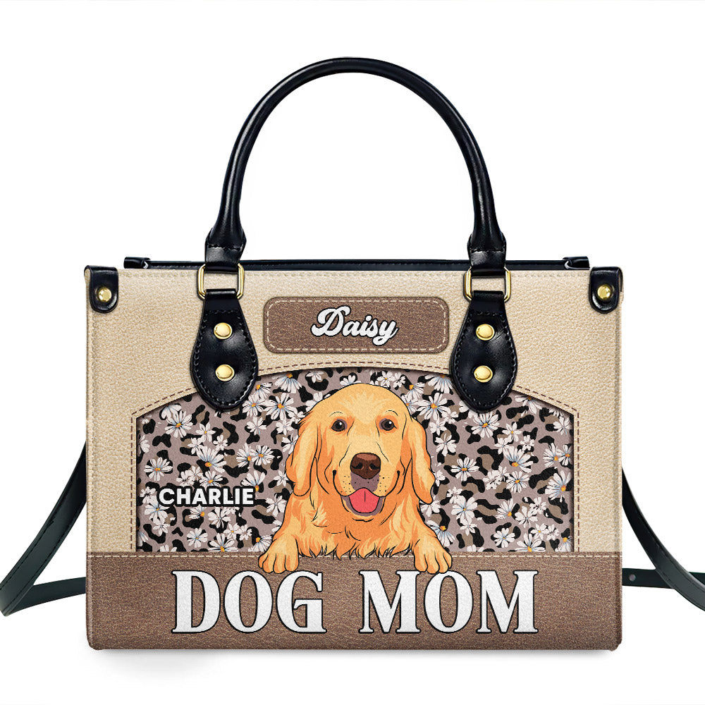 Dog Mom Personalized Leather Bag