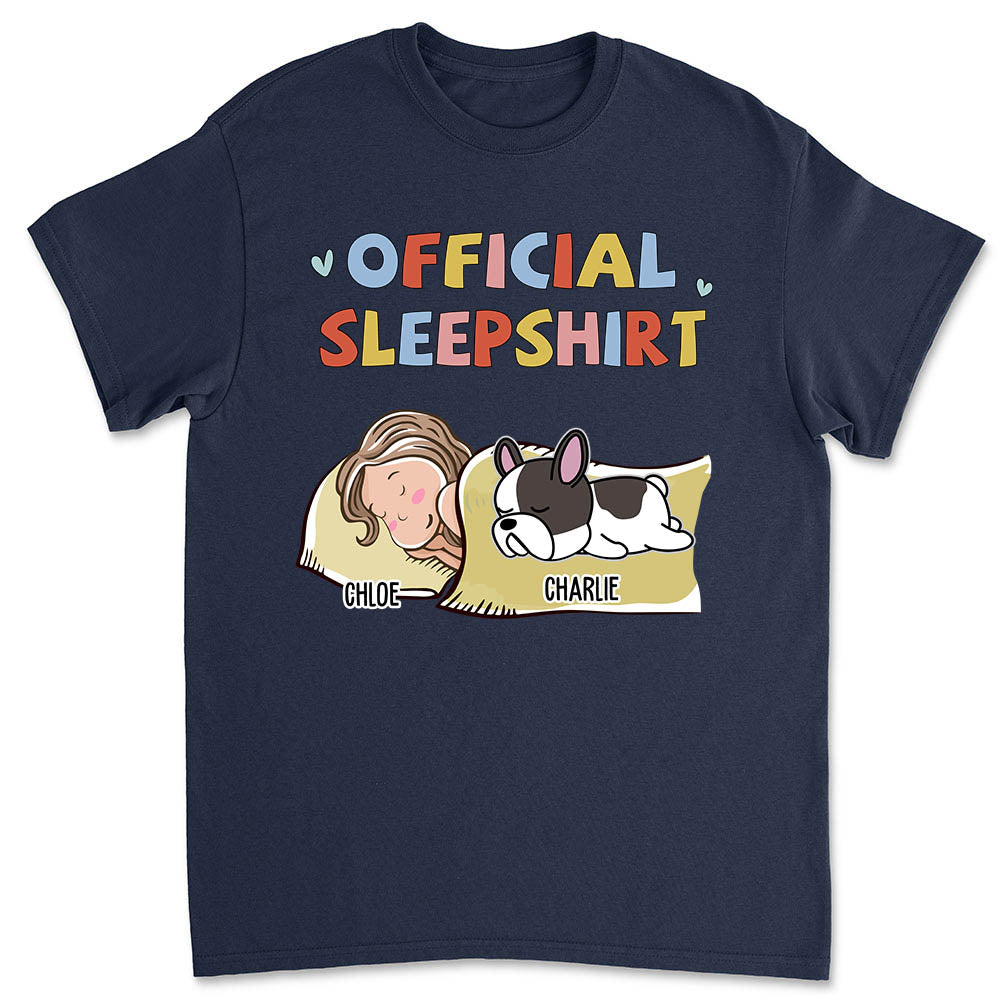 Official Sleep Shirt Couple Personalized Pet T-Shirt TS-GH173 — CUSTOMA2Z
