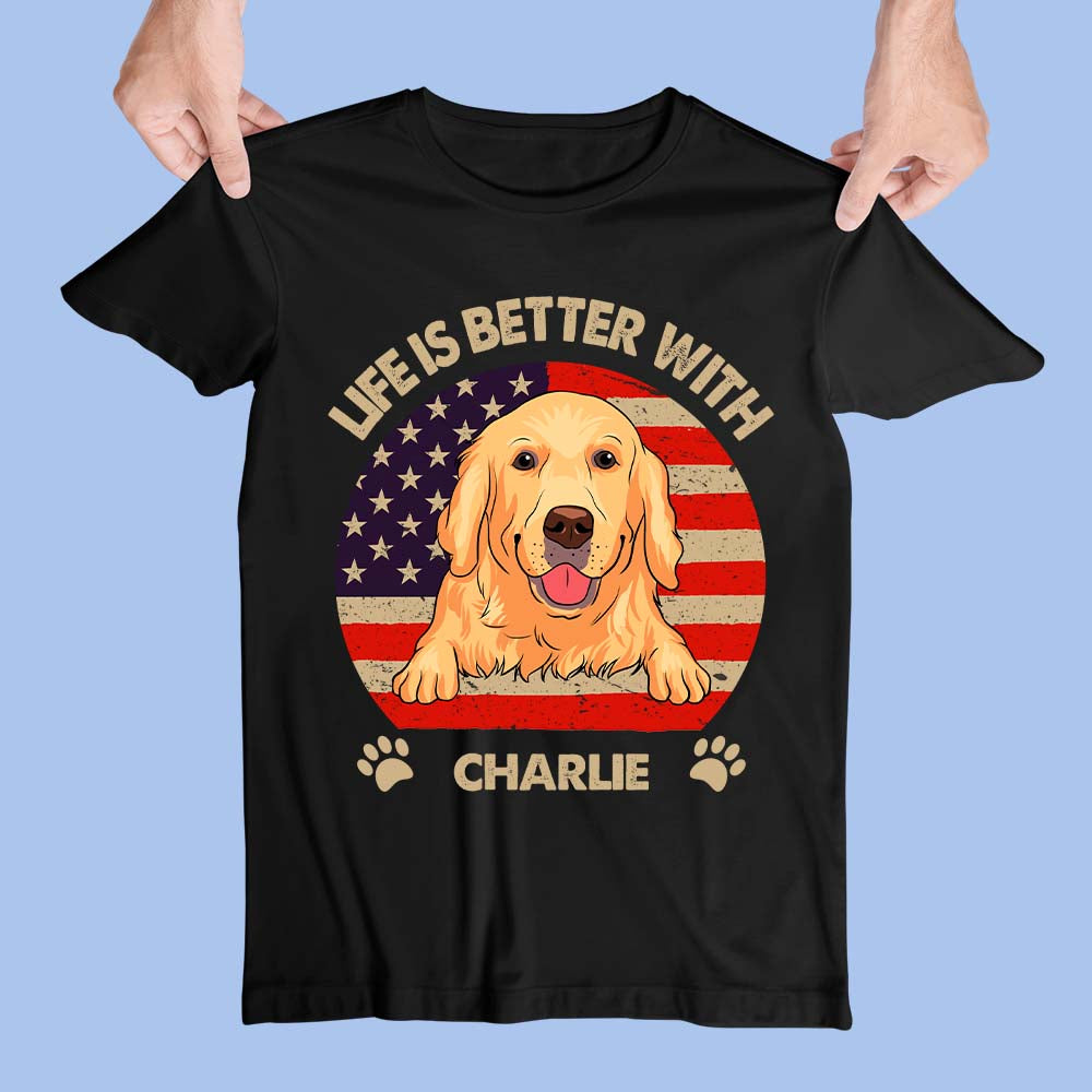 Life Is Better (USA Pattern) - Personalized Custom Unisex T-shirt ...