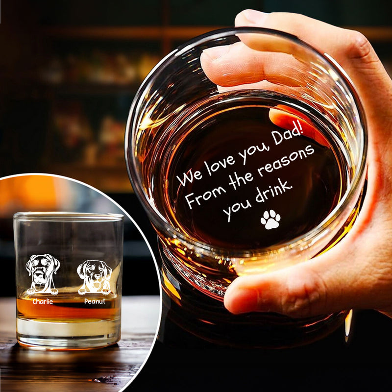 Reason You Drink - Personalized Custom Engraved Whiskey Glass