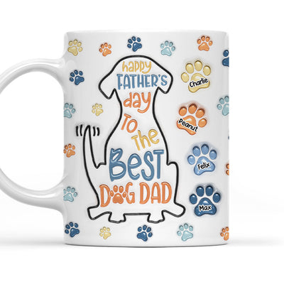 To The Best Dog Dad - Personalized Custom 3D Inflated Effect Mug