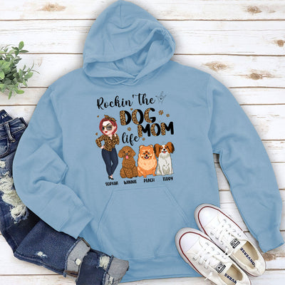 Rockin' The Dog Mom Life - Personalized Custom Hoodie