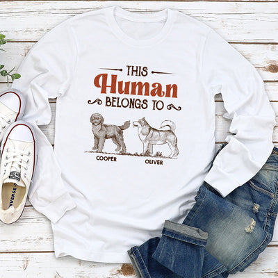 Human And Dog - Personalized Custom Long Sleeve T-shirt