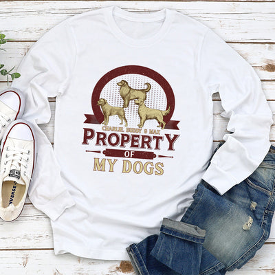 Dog Property Vintage - Personalized Custom Long Sleeve T-shirt