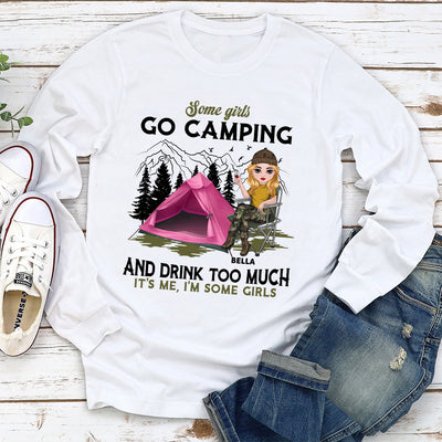 Camping And Drink - Personalized Custom Long Sleeve T-shirt