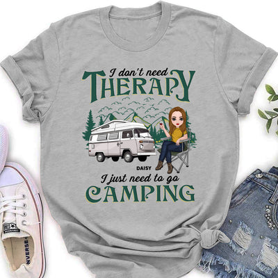 Therapy Camping - Personalized Custom Women's T-shirt