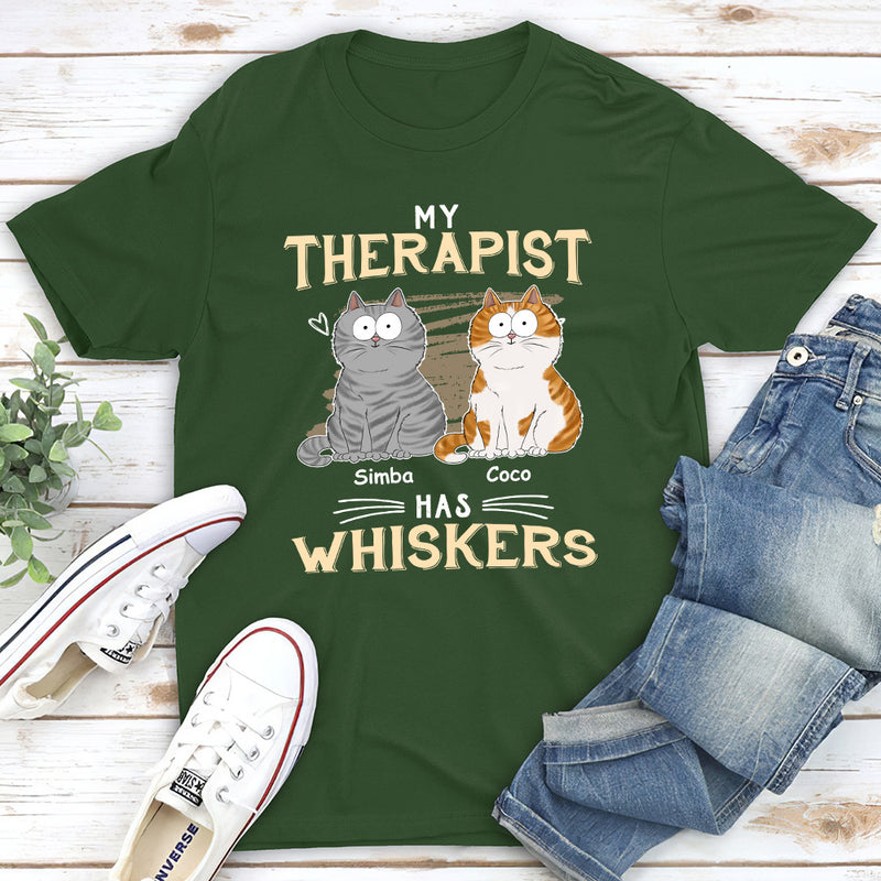 My Therapist Has Whiskers - Personalized Custom Unisex T-shirt