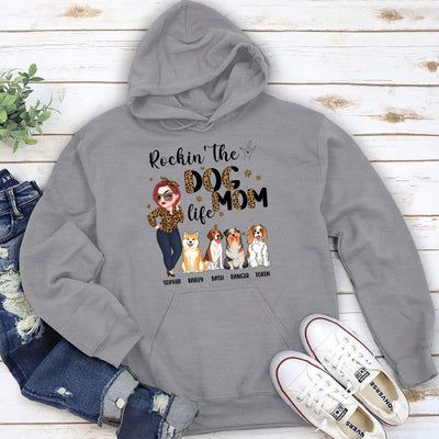 Rockin' The Dog Mom Life - Personalized Custom Hoodie