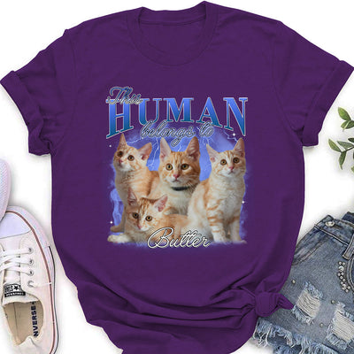 Human Belongs Vintage - Personalized Custom Women's T-shirt