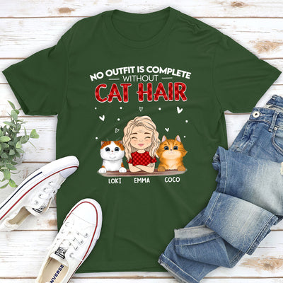 Without Cat Hair - Personalized Custom Unisex T-shirt