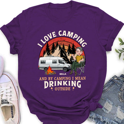 Drinking Outside - Personalized Custom Women's T-shirt