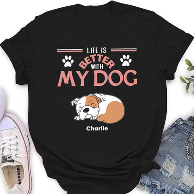 Better With My Fur Kids - Personalized Custom Women's T-shirt