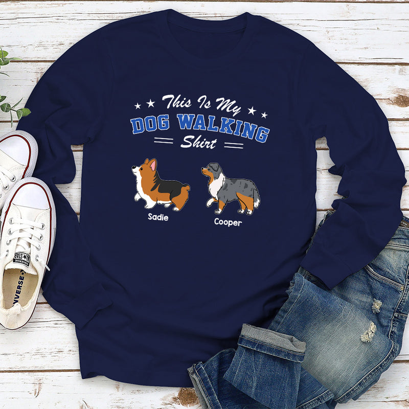 Dog Walking - Personalized Custom Long Sleeve T-shirt