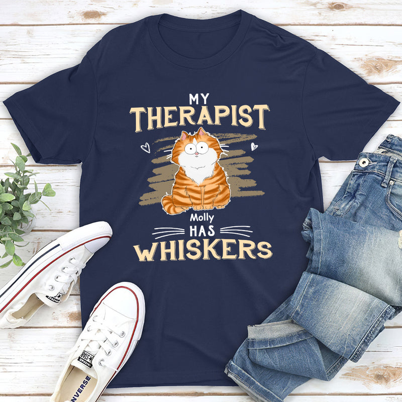 My Therapist Has Whiskers - Personalized Custom Unisex T-shirt