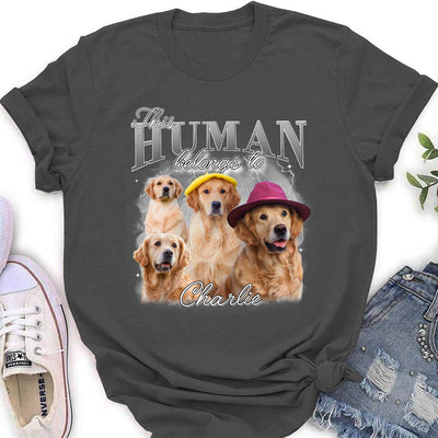 Human Belongs Vintage - Personalized Custom Women's T-shirt