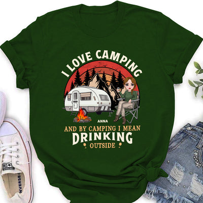 Drinking Outside - Personalized Custom Women's T-shirt