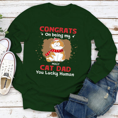 Lucky Human - Personalized Custom Long Sleeve T-shirt