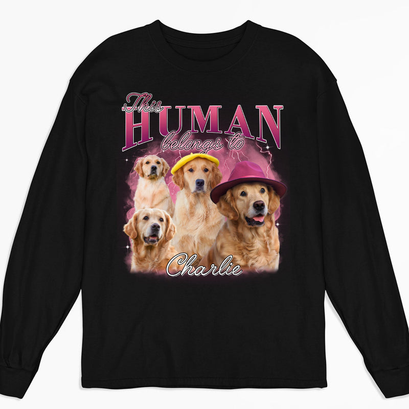 Human Belongs Vintage - Personalized Custom Long Sleeve T-shirt