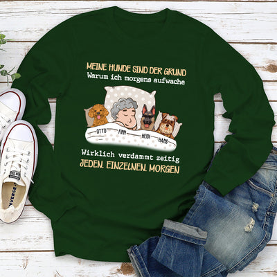 Mein Hund Ist Der Grund - Personalisiertes Langarm T-Shirt