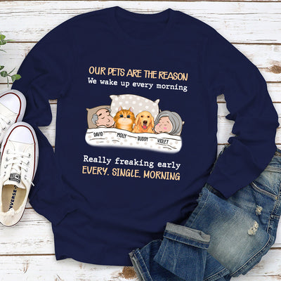 My Pet Reason Couple - Personalized Custom Long Sleeve T-shirt