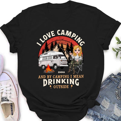 Drinking Outside - Personalized Custom Women's T-shirt