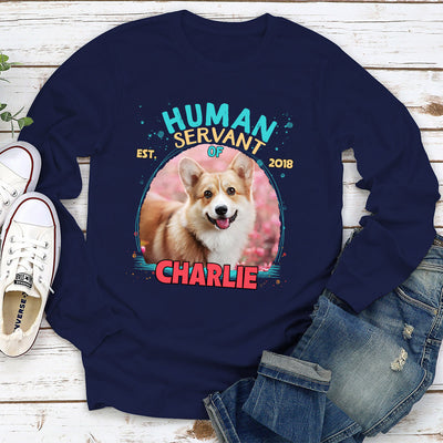 Funny Dog Servant - Personalized Custom Long Sleeve T-shirt