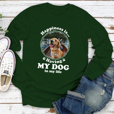 Real Happiness Is - Personalized Custom Long Sleeve T-shirt