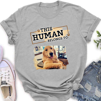 This Human Belongs To Us - Personalized Custom Women's T-shirt