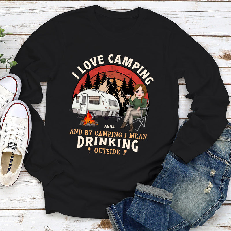 Drinking Outside - Personalized Custom Long Sleeve T-shirt