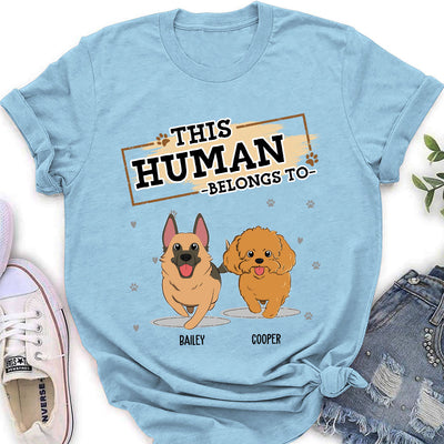 This Human Belongs To Us - Personalized Custom Women's T-shirt