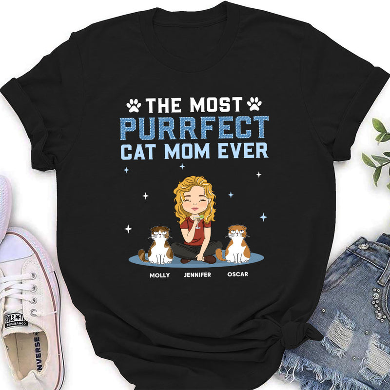 The Most Purrfect Cat Dad Ever - Personalized Custom Women&