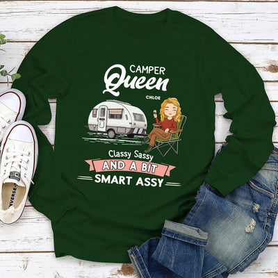 Camper Queen - Personalized Custom Long Sleeve T-shirt