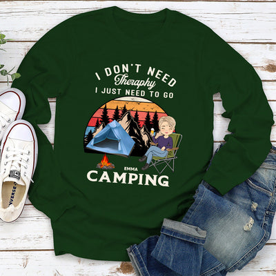 Therapy Camping 2 - Personalized Custom Long Sleeve T-shirt