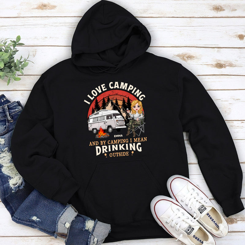 Drinking Outside - Personalized Custom Hoodie