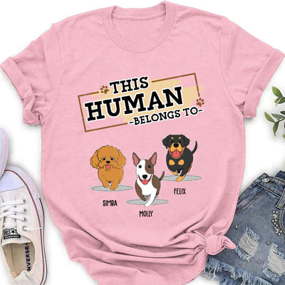 This Human Belongs To Us - Personalized Custom Women's T-shirt