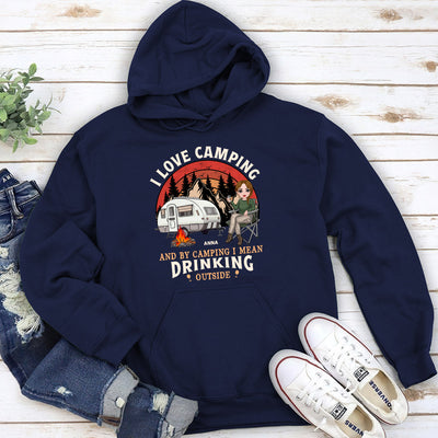 Drinking Outside - Personalized Custom Hoodie