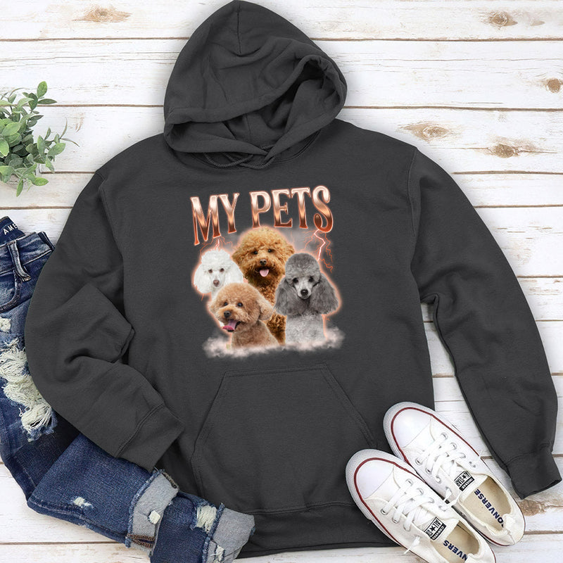 Custom Pet Face Vintage Version 3 - Personalized Custom Hoodie