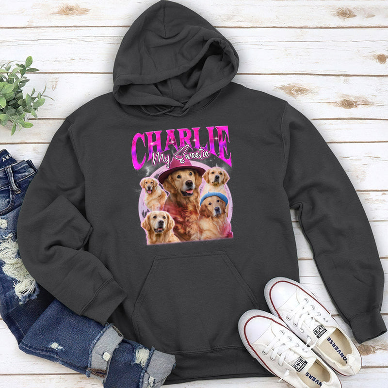 Custom Pet Face Vintage Version 5 - Personalized Custom Hoodie