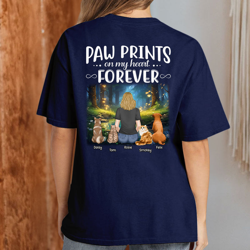 Paw Prints Forever - Personalized Custom Unisex T-shirt