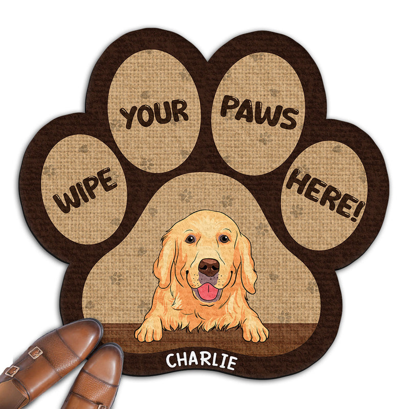 Wipe Your Paws Here- Personalized Custom Doormat