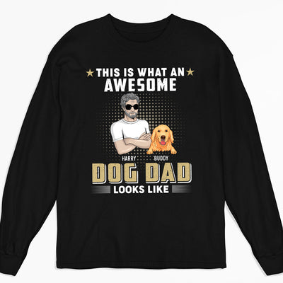 An Awesome Dog Dad - Personalized Custom Long Sleeve T-shirt