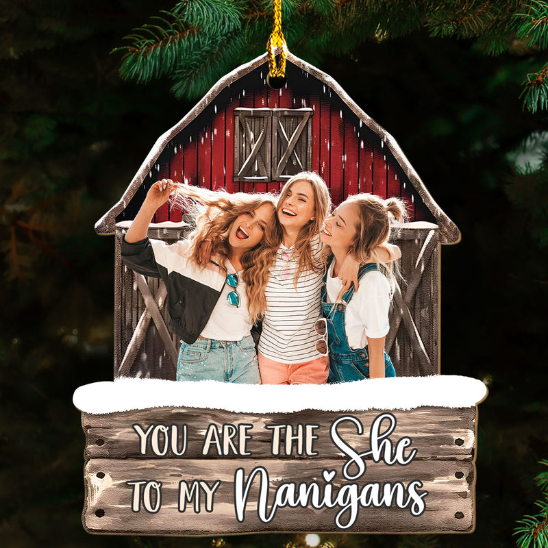 To My Nanigans - Personalized Custom 1-layered Wood Ornament