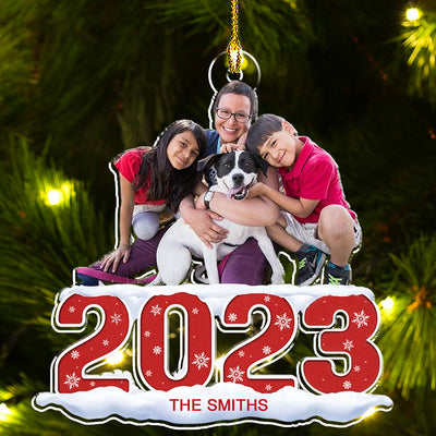 Custom Photo Human Pet 2023 - Personalized Custom Acrylic Ornament