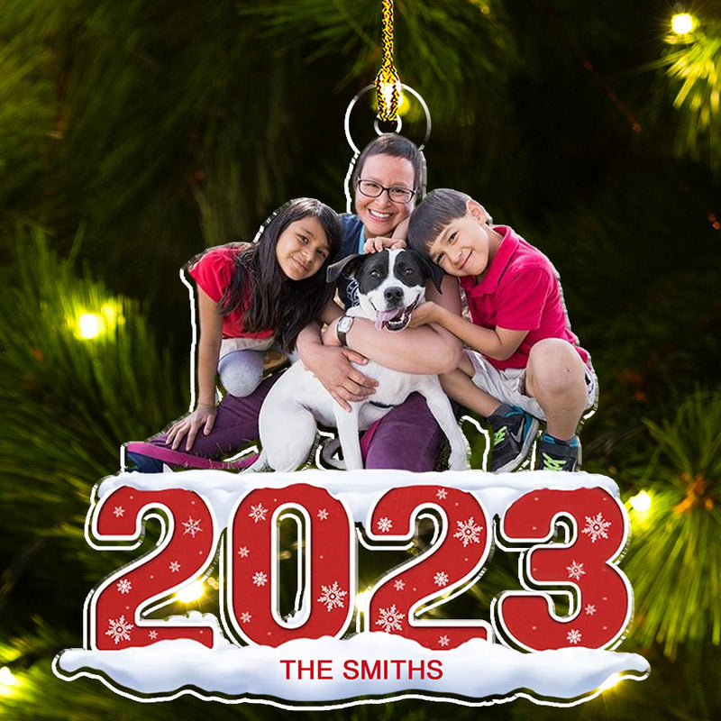 Custom Photo Human Pet 2023 - Personalized Custom Acrylic Ornament