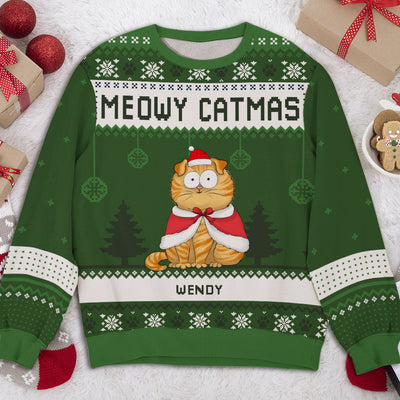 Funny Catmas - Personalized Custom All-Over-Print Sweatshirt