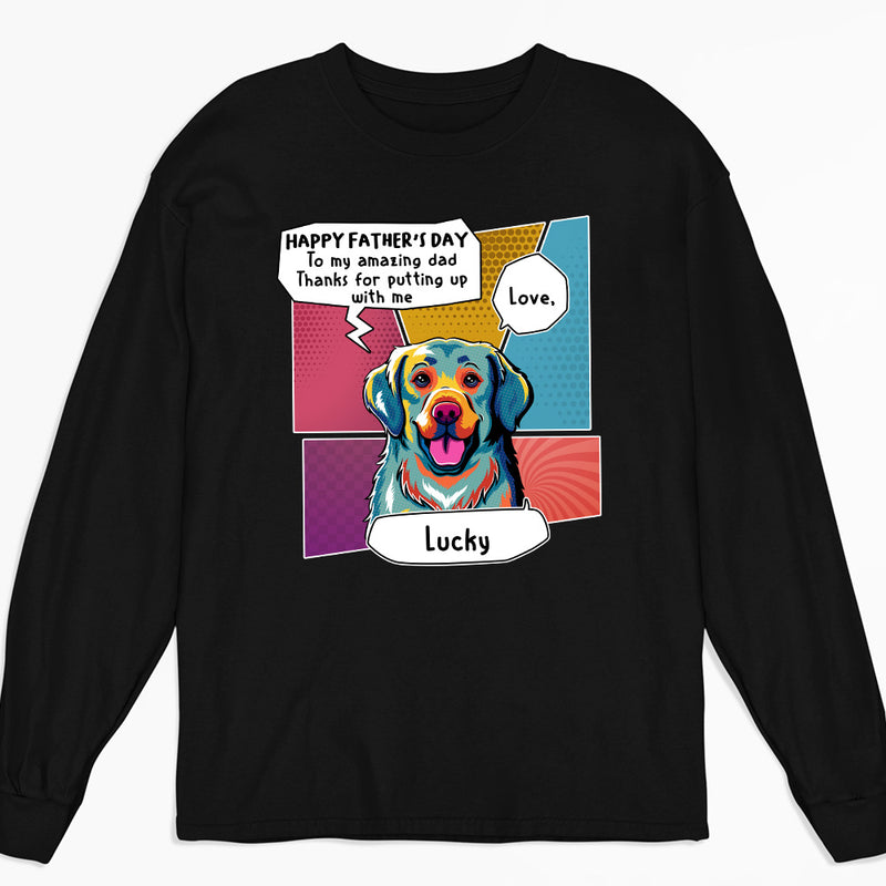 Pop Art Amazing Dad 2 - Personalized Custom Long Sleeve T-shirt