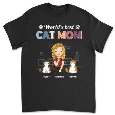 Best Cat Mom - Personalized Custom Unisex T-shirt