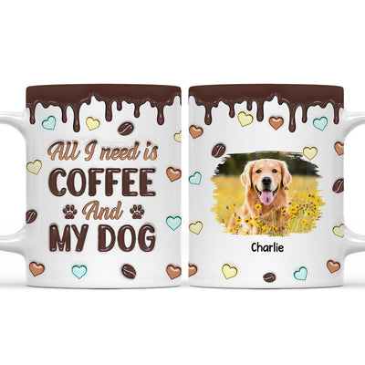 Coffee And Dog Photo - Personalized Custom 3D Inflated Effect Mug